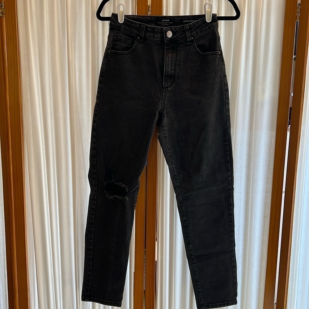 Cotton On Black Denim Jeans, Sz. 6